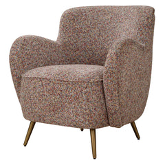 Gemstone Red Confetti Toned Accent Chair - Ornate Home