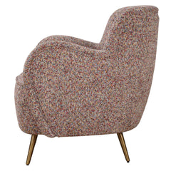 Gemstone Red Confetti Toned Accent Chair - Ornate Home