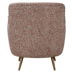 Gemstone Red Confetti Toned Accent Chair - Ornate Home