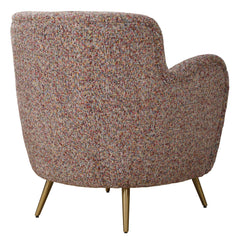 Gemstone Red Confetti Toned Accent Chair - Ornate Home
