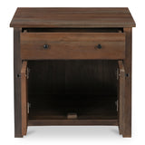 Gene Dark Brown Charging Nightstand - Ornate Home
