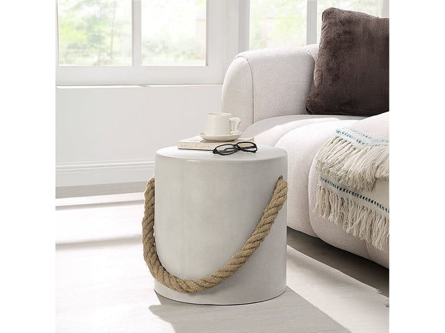 Gene Natural Gray Accent Table - Ornate Home