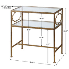 Genell Gold Side Table - Ornate Home
