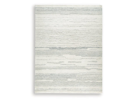 Genemost Ivory/Blue Large Rug (Online Special Price) - Ornate Home