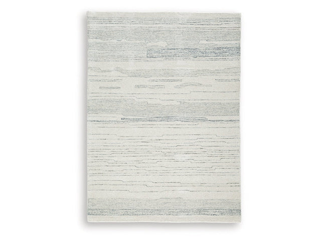 Genemost Ivory/Blue Medium Rug (Online Special Price) - Ornate Home
