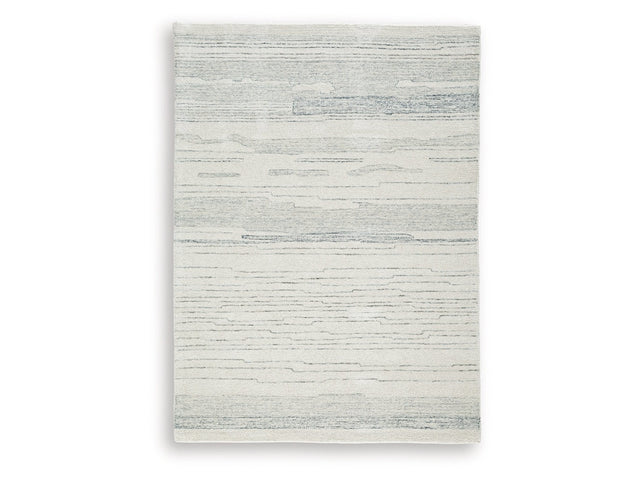 Genemost Ivory/Blue Medium Rug - Ornate Home