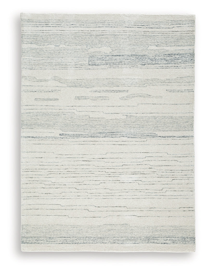 Genemost Ivory/Blue Medium Rug - Ornate Home