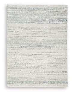 Genemost Ivory/Blue Medium Rug - Ornate Home