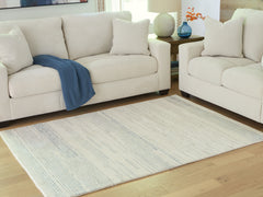 Genemost Ivory/Blue Medium Rug - Ornate Home