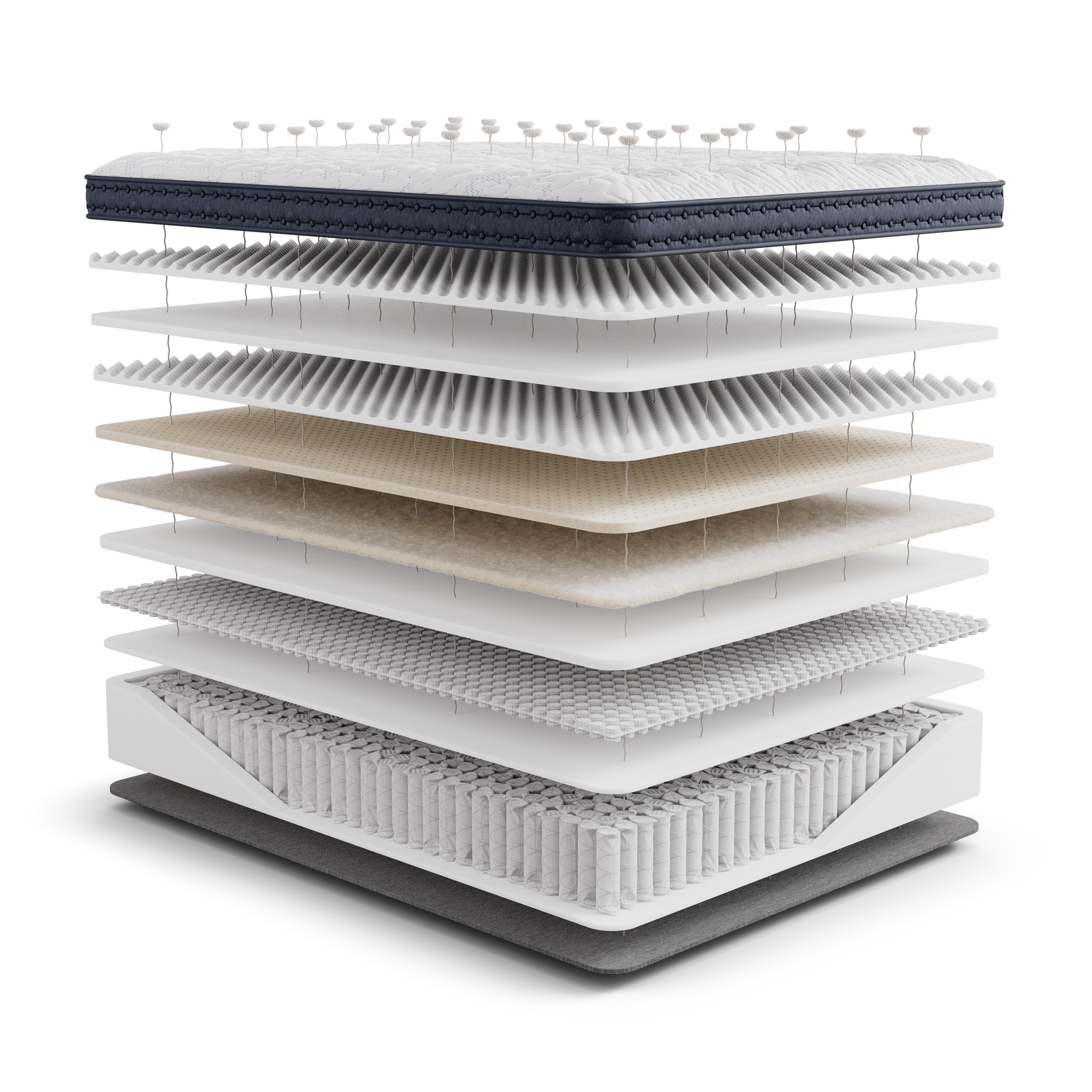 Generations 2.0 Tradition 2.0 Luxe Blue California King 15.5" Plush Mattress - Ornate Home