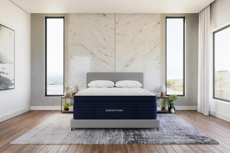 Generations Legacy 2.0 Luxe Blue/White 17" Plush Queen Mattress - Ornate Home