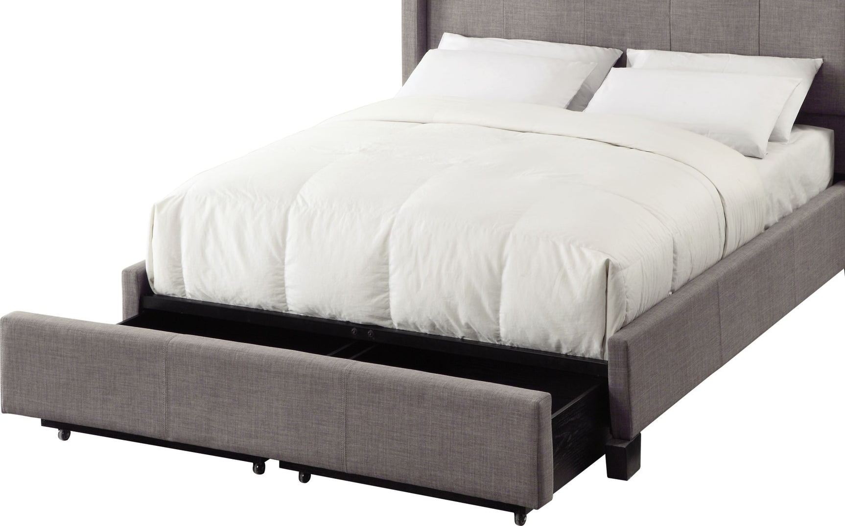 Geneva - Adona Dolphin Queen Upholstered Footboard Storage Bed - Ornate Home