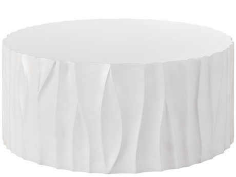 Geneva Cast Abaco White Concrete Cocktail Table - Ornate Home