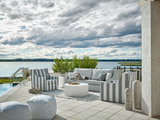 Geneva Cast Abaco White Concrete Cocktail Table - Ornate Home