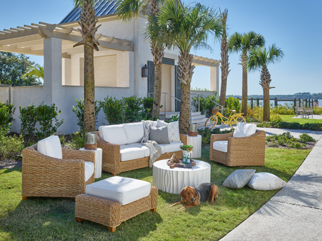 Geneva Cast Abaco White Concrete Cocktail Table - Ornate Home