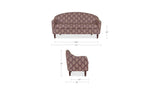 Geneva Dark Mauve Dining Settee - Ornate Home