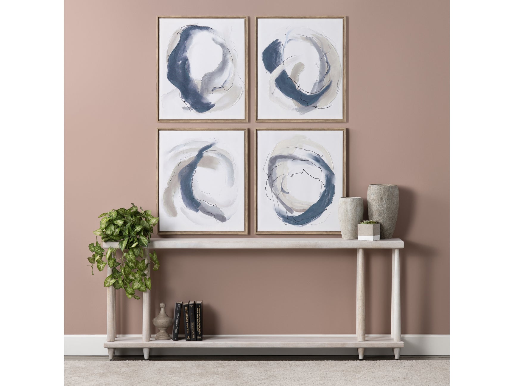 Geneva Navy Blue/Taupe Canvas