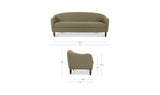 Geneva Sage Green Apartment Sofa - Ornate Home