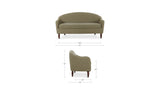 Geneva Sage Green Dining Settee - Ornate Home