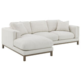 Geneva Sand Boucle Upholstered Sectional Chaise Sofa - Ornate Home