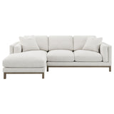 Geneva Sand Boucle Upholstered Sectional Chaise Sofa - Ornate Home