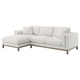 Geneva Sand Boucle Upholstered Sectional Chaise Sofa - Ornate Home