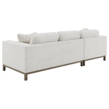 Geneva Sand Boucle Upholstered Sectional Chaise Sofa - Ornate Home