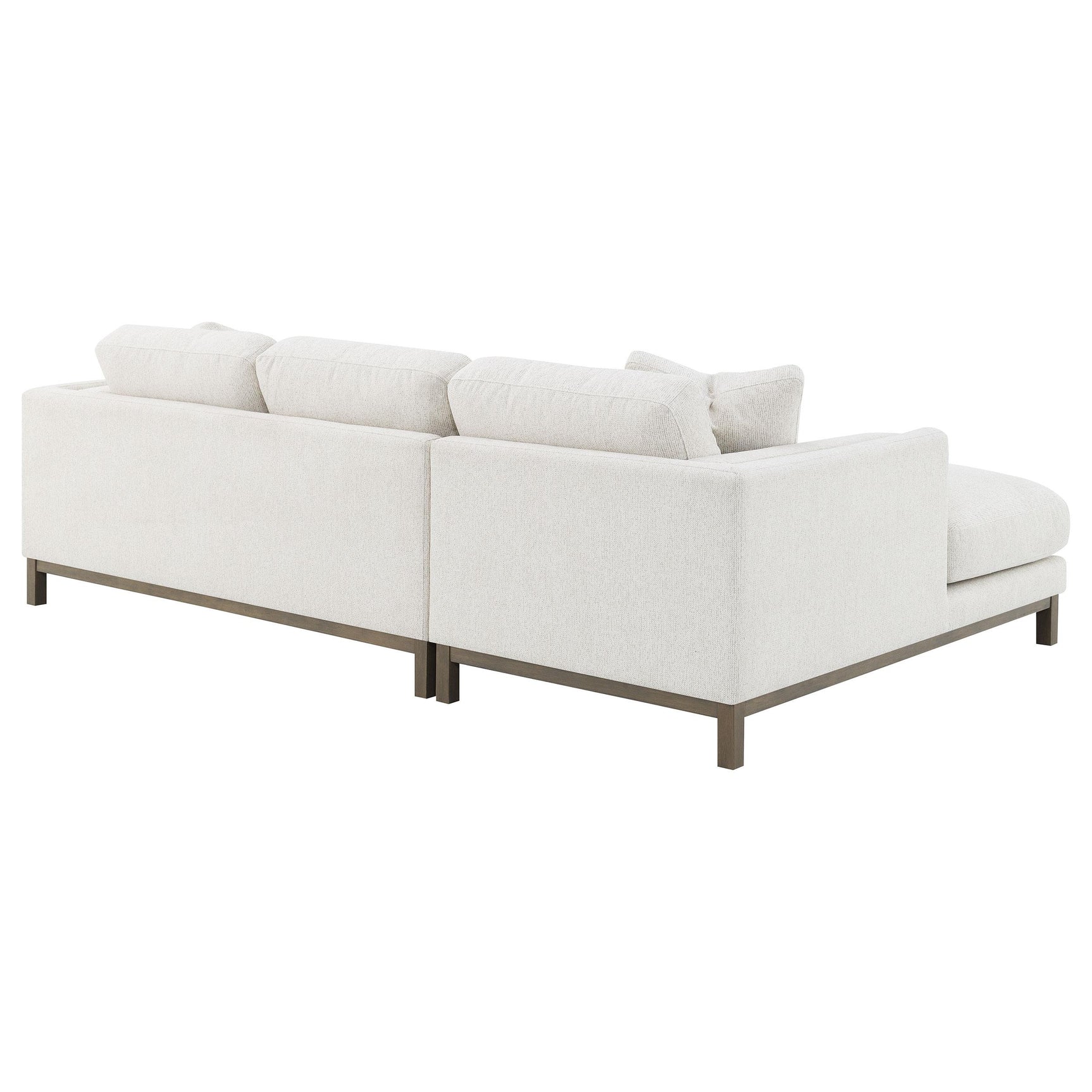 Geneva Sand Boucle Upholstered Sectional Chaise Sofa - Ornate Home