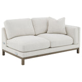 Geneva Sand Boucle Upholstered Sectional Chaise Sofa - Ornate Home