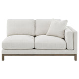 Geneva Sand Boucle Upholstered Sectional Chaise Sofa - Ornate Home