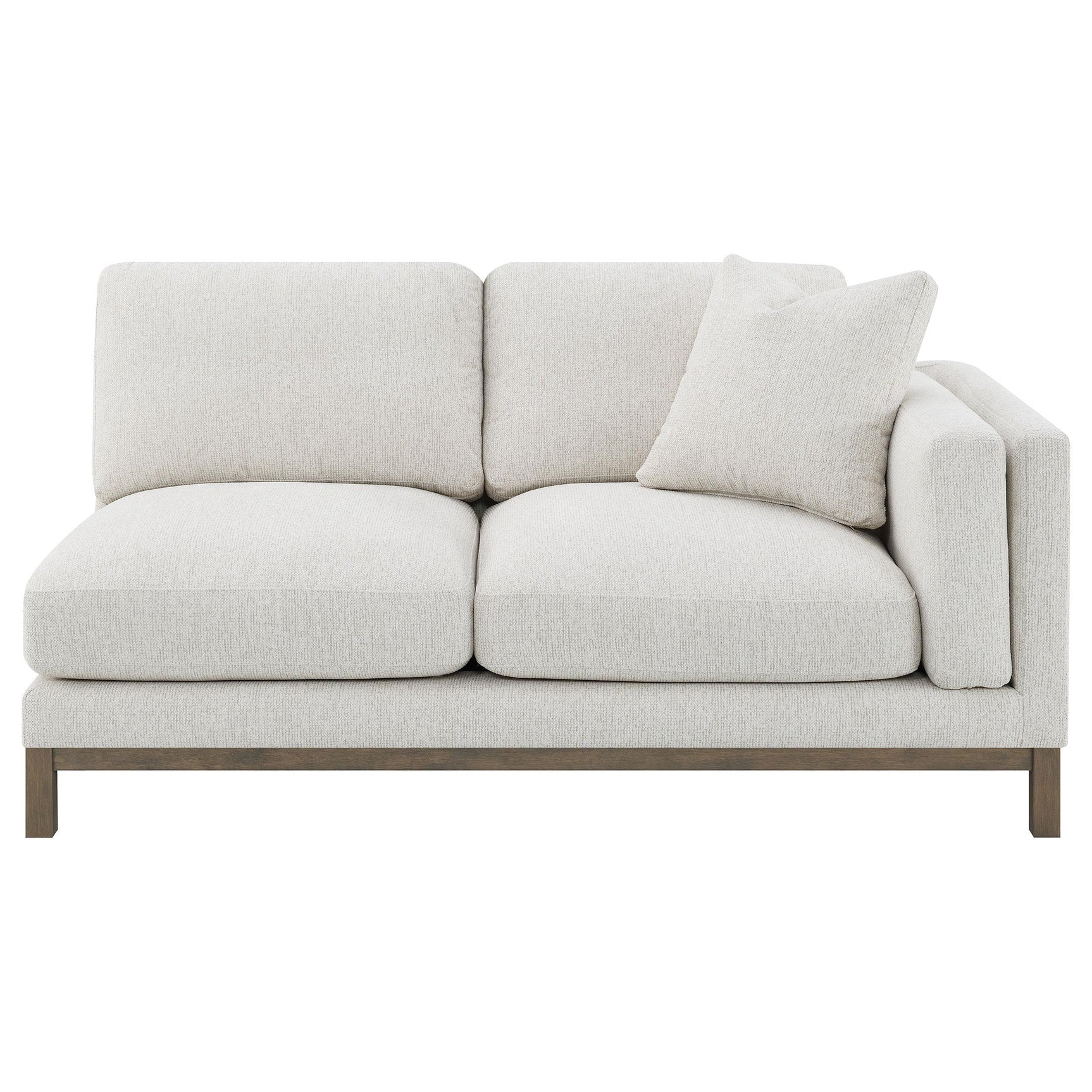 Geneva Sand Boucle Upholstered Sectional Chaise Sofa - Ornate Home