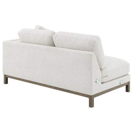 Geneva Sand Boucle Upholstered Sectional Chaise Sofa - Ornate Home