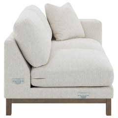 Geneva Sand Boucle Upholstered Sectional Chaise Sofa - Ornate Home