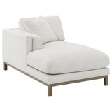 Geneva Sand Boucle Upholstered Sectional Chaise Sofa - Ornate Home