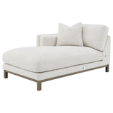 Geneva Sand Boucle Upholstered Sectional Chaise Sofa - Ornate Home