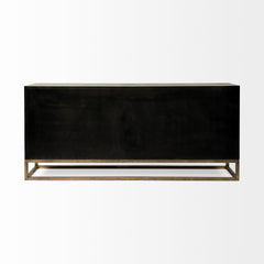 Genevieve Gray/Gold Fir Veneer Base 9 Drawer Sideboard - Ornate Home
