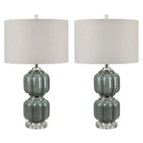 Genevieve Gray Table Lamp (Set of 2) - Ornate Home