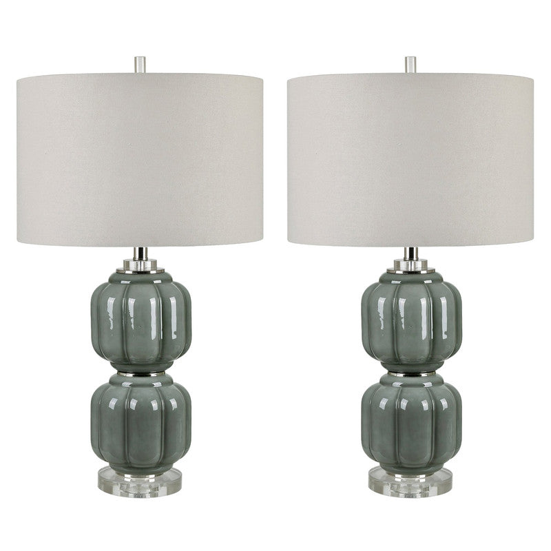 Genevieve Gray Table Lamp (Set of 2) - Ornate Home