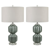 Genevieve Gray Table Lamp (Set of 2) - Ornate Home
