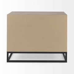 Genevieve Light Brown Fir Veneer 3 Drawer Accent Cabinet - Ornate Home