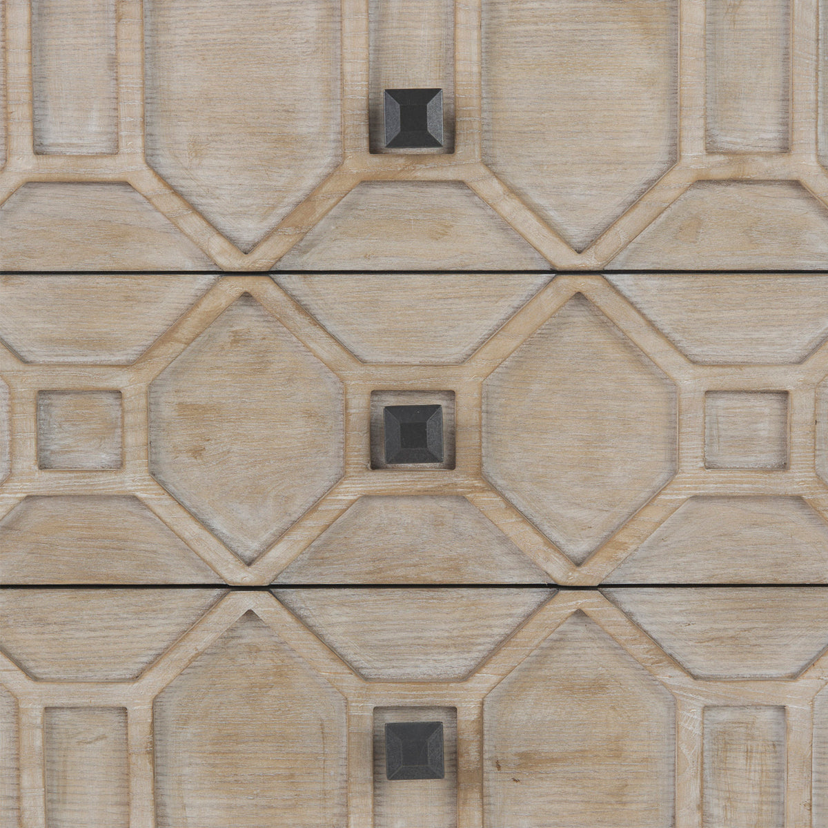 Genevieve Light Brown Fir Veneer 9 Drawer Sideboard - Ornate Home