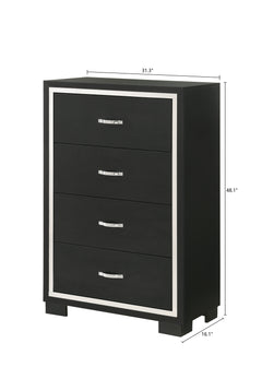 Gennro Black Chest - Ornate Home