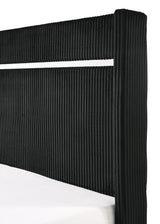 Gennro Black King Upholstered Panel Bed - Ornate Home