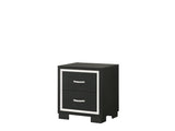 Gennro Black Nightstand - Ornate Home
