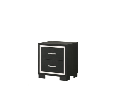 Gennro Black Nightstand - Ornate Home