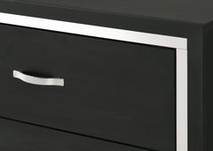 Gennro Black Upholstered Panel Bedroom Set - Ornate Home