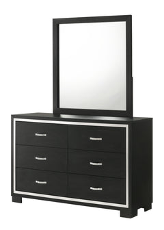 Gennro Black Upholstered Panel Bedroom Set - Ornate Home