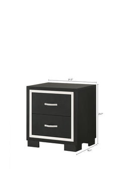 Gennro Black Upholstered Panel Bedroom Set - Ornate Home