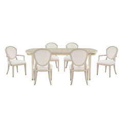 Genoa Beige 7pc Dining Set - Ornate Home