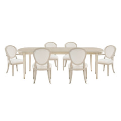Genoa Beige 7pc Dining Set - Ornate Home